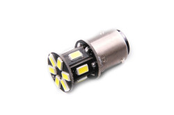 LED žárovka AUTOLAMP 12V 21/4W BAZ15d 12 x LED 5630 (1 ks) - čirá