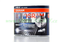 autožárovka HB3 12V 60W P20d9005 OSRAM NIGHT BREAKER UNLIMITED + 90% více světla
