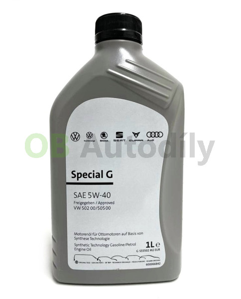 MOTOROVÝ OLEJ 5W-40 SPECIAL G (BENZÍN) ŠKODA original - 1 litr