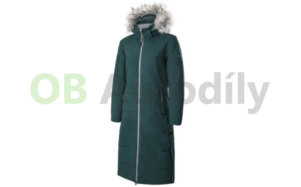 DÁMSKÝ ZIMNÍ PROŠÍVANÝ KABÁT ŠKODA original emerald green, XL