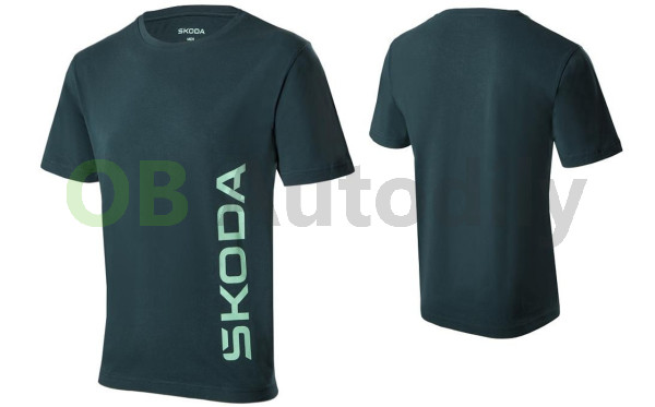 PÁNSKÉ TRIČKO ŠKODA emerald green original, L