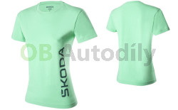 DÁMSKÉ TRIČKO ŠKODA s NÁPISEM electric green original, XL