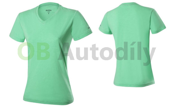 DÁMSKÉ TRIČKO ŠKODA electric green original, XXL