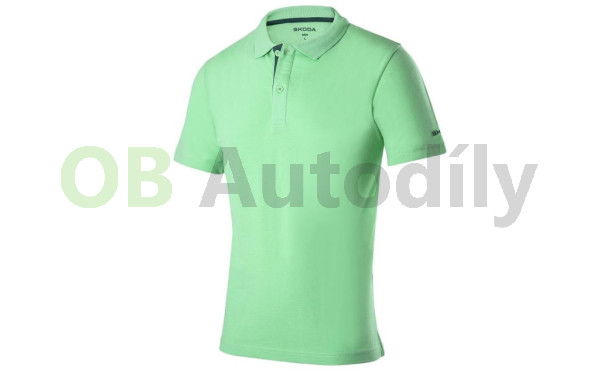 PÁNSKÁ POLOKOŠILE ŠKODA design 2023 original electric green, XL