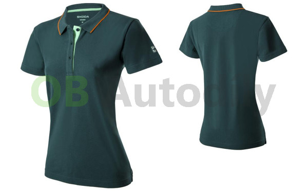 DÁMSKÁ POLOKOŠILE ŠKODA Plus emerald green original, L