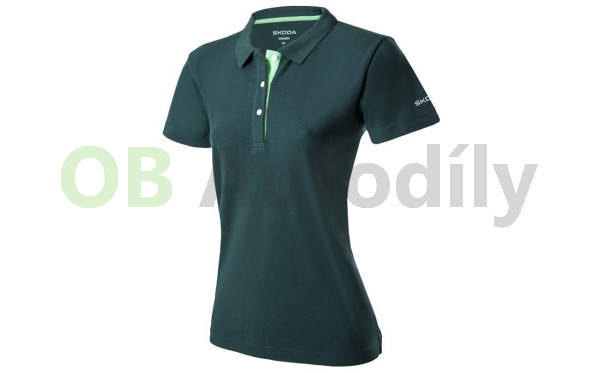 DÁMSKÁ POLOKOŠILE ŠKODA design 2023 original emerald green, XXL