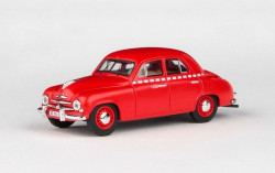 ŠKODA 1201 SEDAN (1956) - 1:43 - ABREX - TAXI - Červený