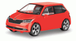 ŠKODA FABIA III HB facelift - STAVEBNICE COBI - 1:35 - 77 kostek - červená