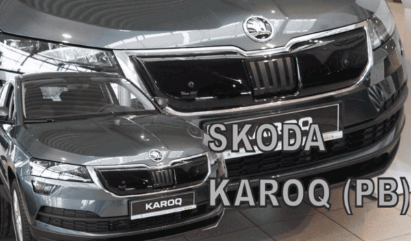 ŠKODA KAROQ-ZIMNÍ CLONA HEKO PŘEDNÍ MASKY - horní