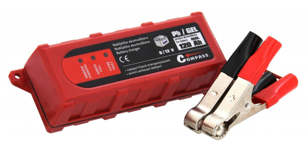 NABÍJEČKA MIKROPROCESOR 1Amp 6/12V PB/GEL max. 120Ah - COMPASS