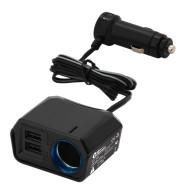 nabíjecí ADAPTÉR s kabelem 12V + 2x USB 2400mA SELECT