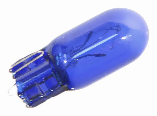 Autožárovka 12V 5W W2,1x9,5d (celosklo-modrá) - Compass