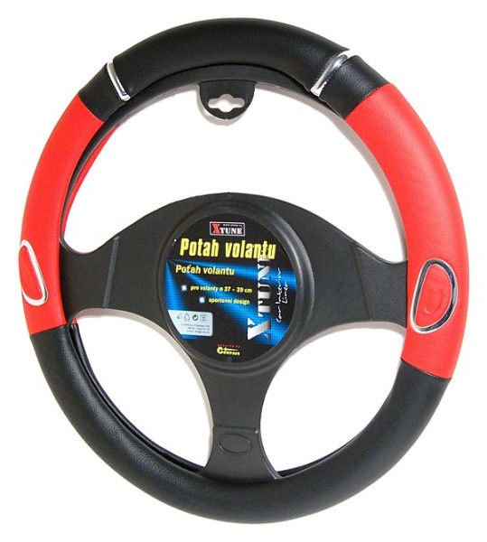 POTAH VOLANTU RALLY COMPASS 37-39 cm - červený