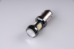 LED žárovka AUTOLAMP 12V - 24V 21/4W BAZ15d 16 x LED 3030 - čirá