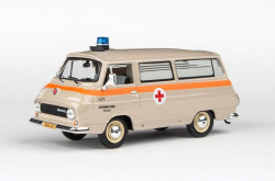 ŠKODA 1203 MIKROBUS (1974) - ABREX - 1:43 - SANITKA - ZÁCHRANKA (Záchranná služba Praha #127)