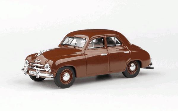 ŠKODA 1201 SEDAN (1956) - 1:43 - ABREX - Hnědý