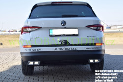 ŠKODA KODIAQ-NÁSTAVCE ZADNÍHO DIFUZORU - ALU LOOK - reflex bílé