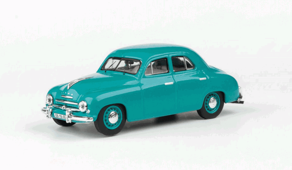 Škoda 1201 sedan (1956) - 1:43 - ABREX - tyrkysová střední