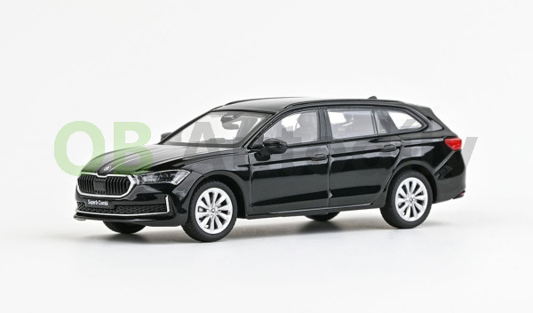 Škoda Superb IV combi (2023) - ABREX - 1:43 - černá ebony metalíza