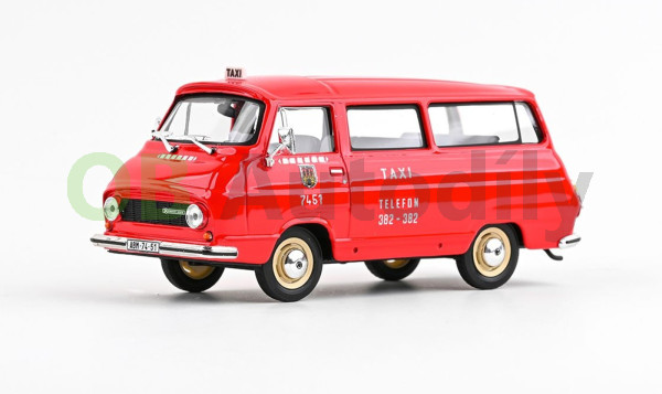 ŠKODA 1203 MIKROBUS (1974) - ABREX - 1:43 - TAXI - Červené