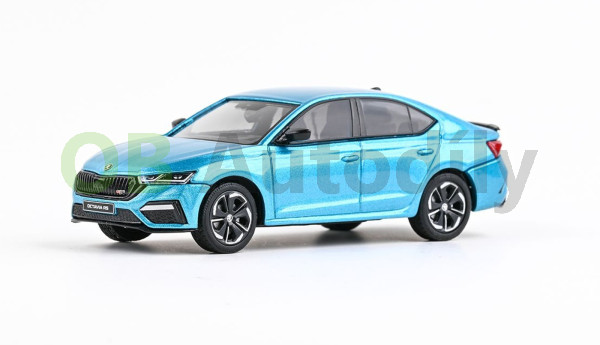 ŠKODA OCTAVIA IV RS SEDAN (2020) - 1:43 - ABREX - Modrá Sea Metalíza