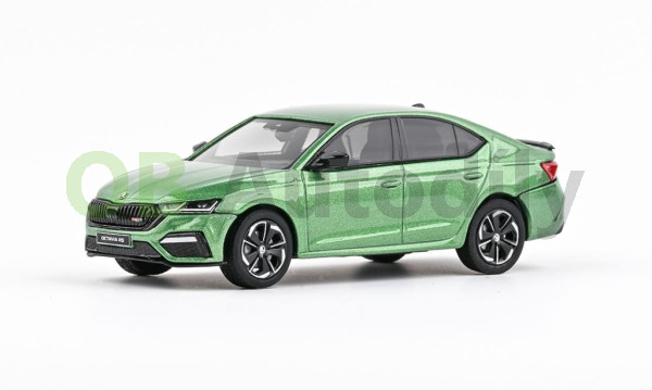 ŠKODA OCTAVIA IV RS SEDAN (2020) - 1:43 - ABREX - Zelená Cosmic Metalíza