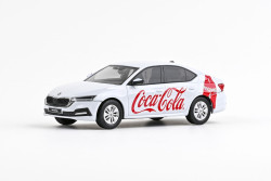 ŠKODA OCTAVIA IV SEDAN (2020) - 1:43 - ABREX - COCA COLA (bílé provedení)