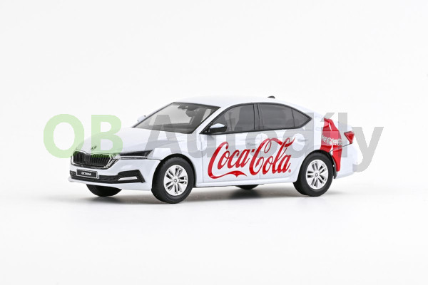 ŠKODA OCTAVIA IV SEDAN (2020) - 1:43 - ABREX - COCA COLA (bílé provedení)