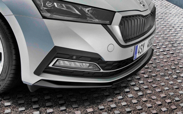 ŠKODA OCTAVIA IV-SPOILER PŘEDNÍHO NÁRAZNÍKU original - černý metalický