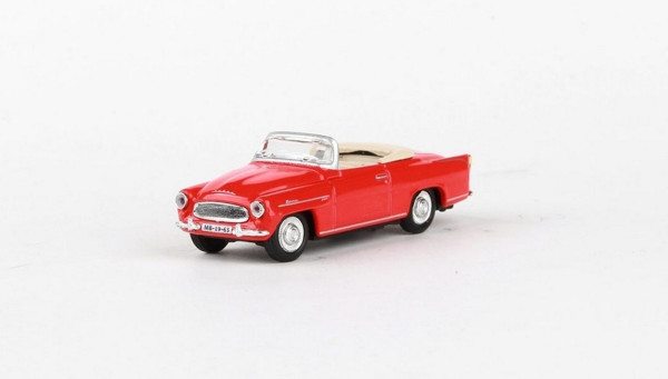 ŠKODA FELICIA Roadster (1963) - ABREX - 1:72 - červená světlá