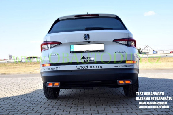 Škoda Kodiaq-Atrapy výfuku TURBO design RS - alu look (reflex červené)