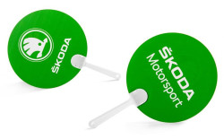 PLASTOVÝ RUČNÍ VĚJÍŘ ŠKODA MOTORSPORT original - zelený