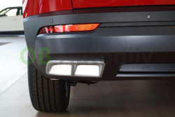 Škoda Karoq-Atrapy výfuku TURBO design RS - alu look (reflex bílé)