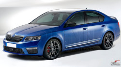Škoda Octavia III-Nerez (ABS) ochranné lišty dveří S DiZAYN - chromové