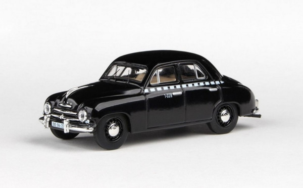 ŠKODA 1201 SEDAN (1956) - 1:43 - ABREX - TAXI - Černý