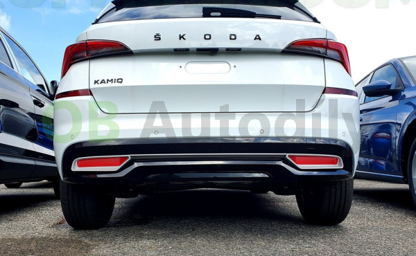 ŠKODA KAMIQ-ATRAPY VÝFUKU SPORTLINE design - ALU LOOK-FULL - červené