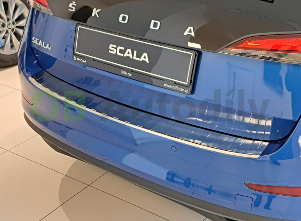 ŠKODA SCALA-NEREZOVÝ KRYT ZADNÍHO NÁRAZNÍKU AVISA - broušený stříbrný