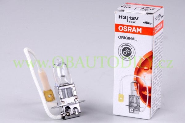 autožárovka OSRAM H3 12V 55W PK22s - bílá