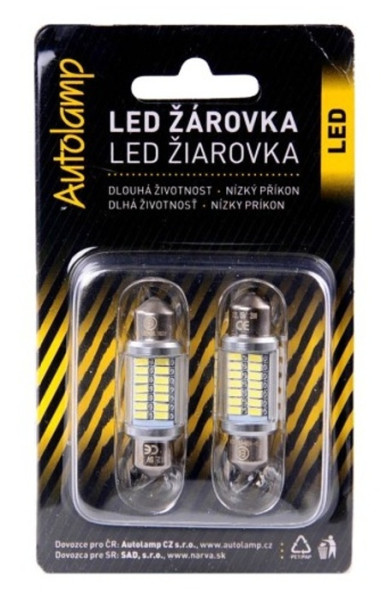 LED sufitka AUTOLAMP 12V 11,5 x 36 mm krytá C5W 14 x LED 4014 CANBUS - 2 ks