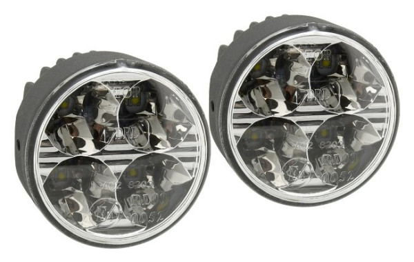 SVĚTLA DENNÍHO SVÍCENÍ 4 HIGH POWER LED 12V/24V (kulatá 70 mm) - COMPASS