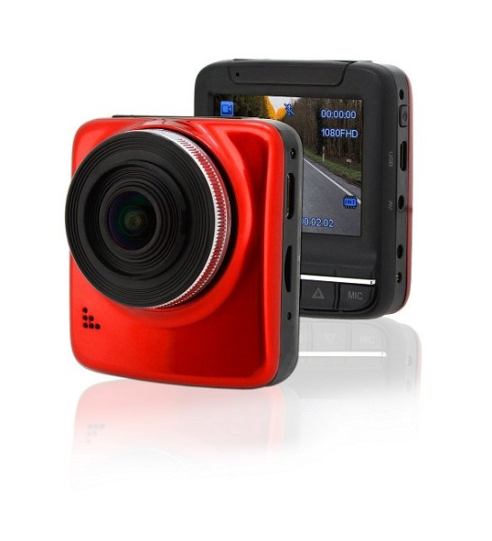 KAMERA do AUTA FULL HD 2,4" GPS červená - COMPASS