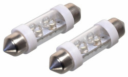 LED sufitka COMPASS (2 ks) 12V 4x LED SV8.5 38 mm - bílá