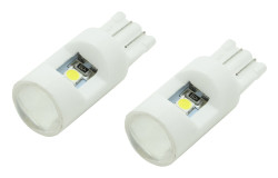 LED žárovka COMPASS 6 LED 3030 12V T10 CERAMIC s rezistorem CAN-BUS ready celosklo (2 ks) - čirá