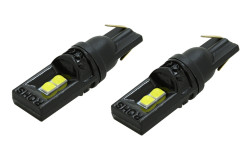 LED žárovka COMPASS 4 LED 3030 12V T10 CERAMIC s rezistorem CAN-BUS ready celosklo (2 ks) - čirá