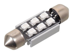 LED sufitka COMPASS 12V 6x SMD SV8.5 38mm s rezistorem CAN-BUS - modrá