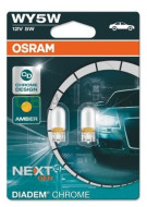 autožárovka OSRAM 12V 5W W2,1x9,5d DIADEM CHROME (2 ks) - oranžové