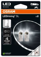 LED žárovka 12V W2,1x9,5d W5W 6000K (celosklo) - Osram
