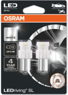LED žárovka OSRAM 12V P21W BA15s 6000K (2 ks) - studená bílá