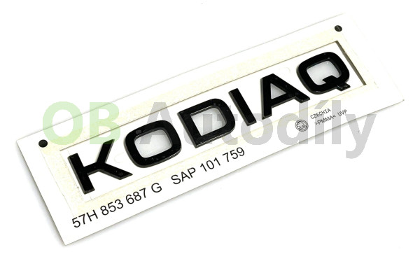 Škoda Kodiaq II-Zadní nápis KODIAQ original - černý