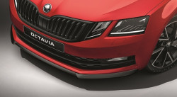 ŠKODA OCTAVIA III facelift-SPOILER PŘEDNÍHO NÁRAZNÍKU original - černá metalíza